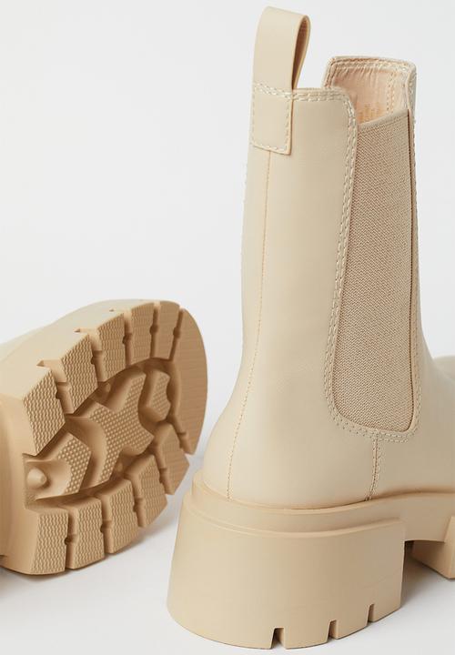 H&M - Platform chelsea boots - light beige