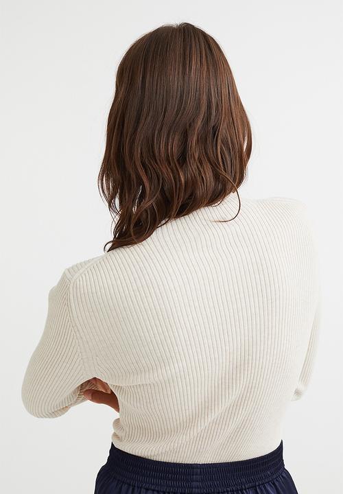 H&M - Rib-knit jumper - natural white marl