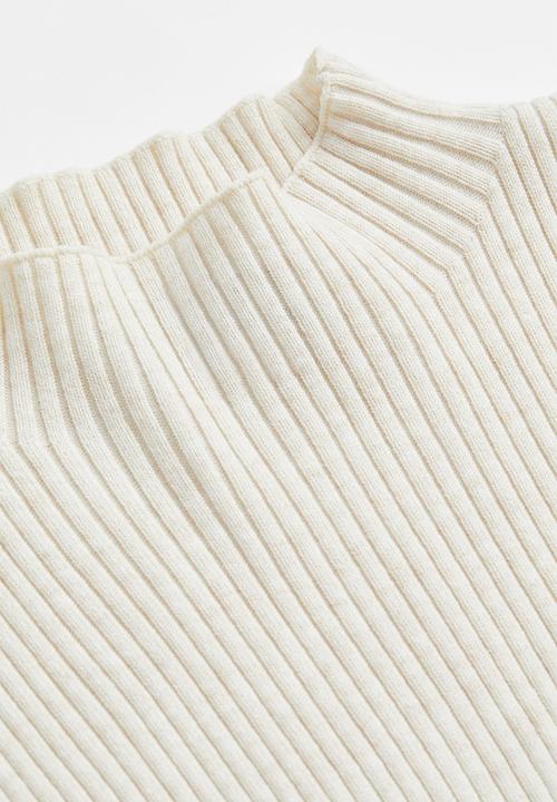 H&M - Rib-knit jumper - natural white marl