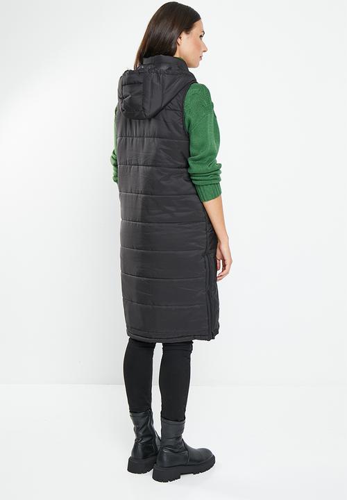 dailyfriday - Hooded longline gilet - black