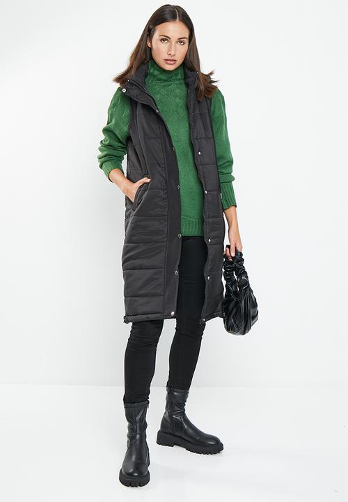 dailyfriday - Hooded longline gilet - black