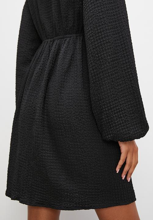Superbalist - Tie front empire mini dress - black