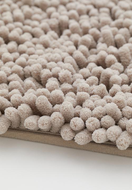 H&M - Deep-pile bath mat - grey/beige
