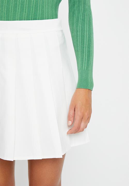 dailyfriday - Pleated mini skirt - white
