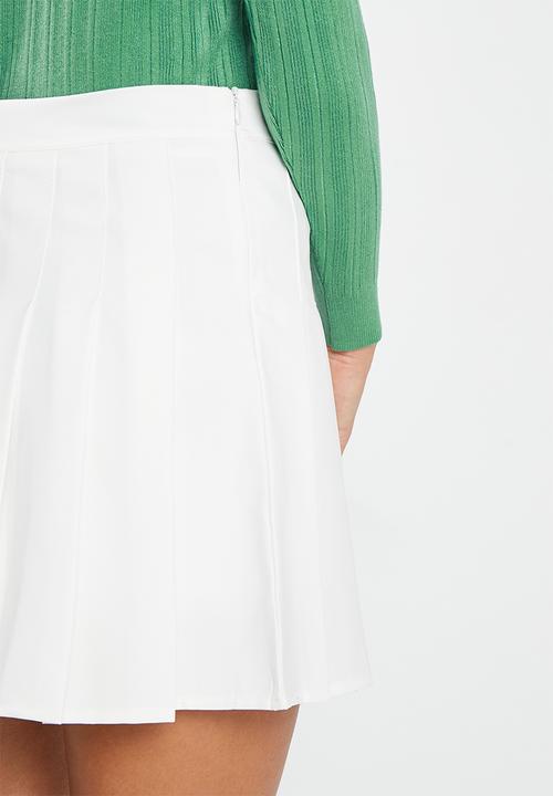 dailyfriday - Pleated mini skirt - white