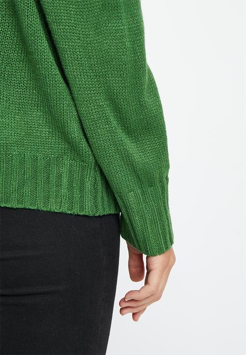 dailyfriday - Cable detail jumper - green