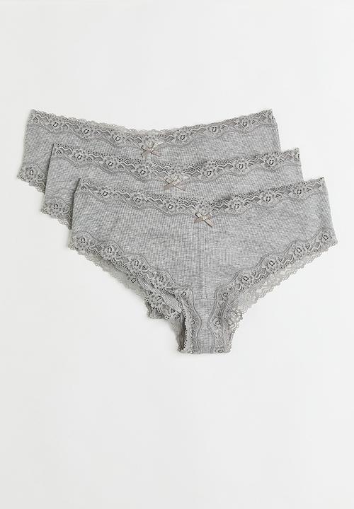 H&M - 3 Pack hipster briefs - light grey marl