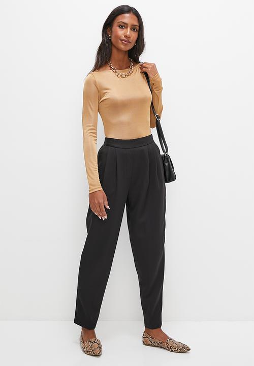 edit - Classic tapered trouser - black