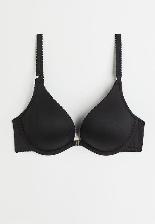 H&M - Super push-up microfibre bra - black