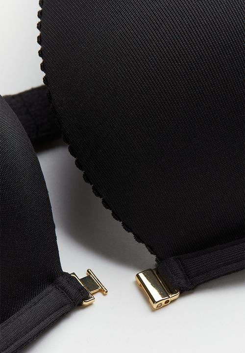 H&M - Super push-up microfibre bra - black