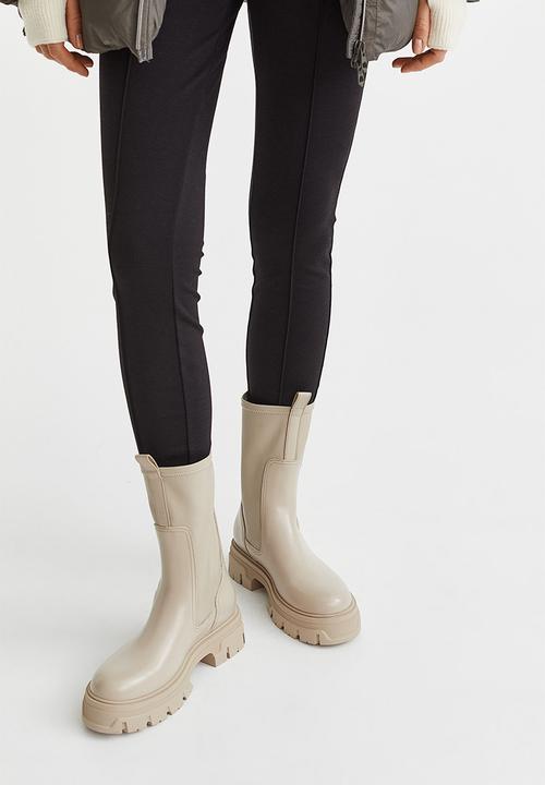 H&M - Calf-length boots - light beige