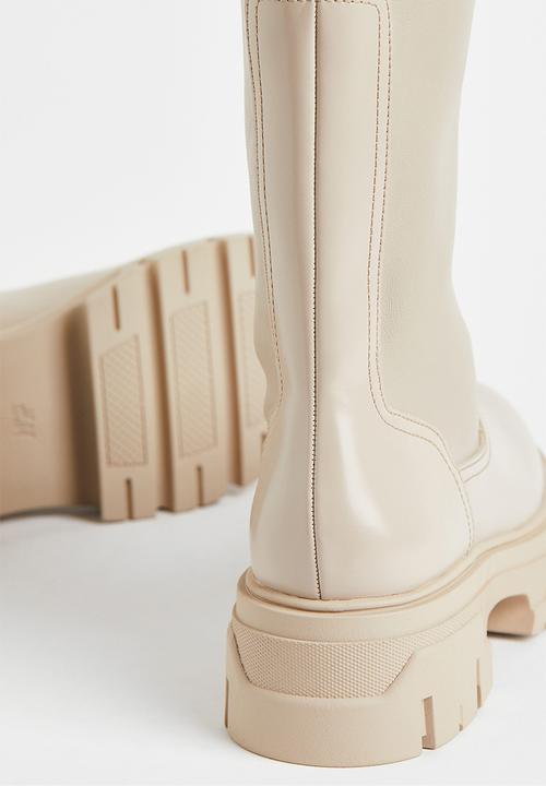 H&M - Calf-length boots - light beige