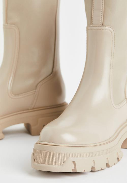 H&M - Calf-length boots - light beige