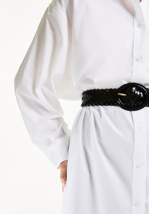 H&M - Braided waist belt - black 