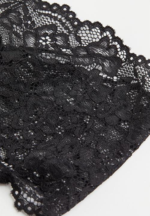 H&M - 2 Pack lace thong briefs - black