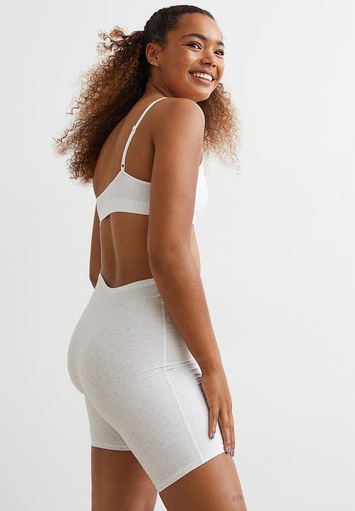 H&M - 2 Pack light shaping bikers - light grey marl & black