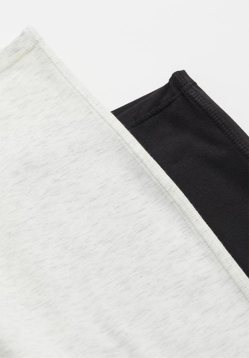 H&M - 2 Pack light shaping bikers - light grey marl & black
