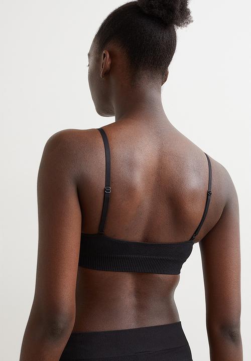 H&M - Seamless padded bra - black 