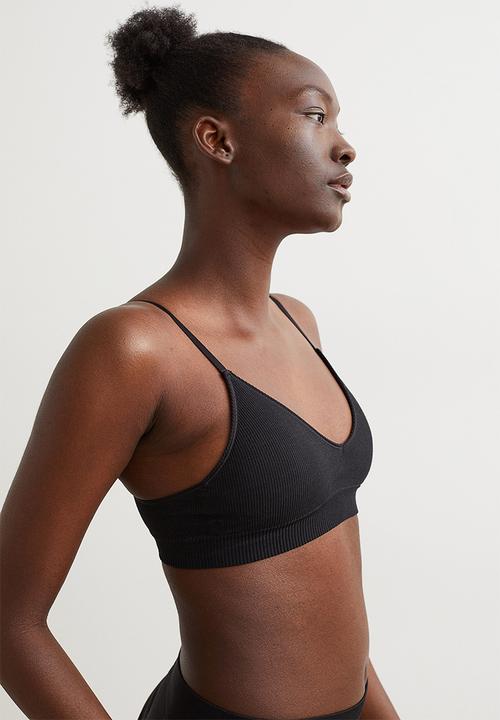 H&M - Seamless padded bra - black 