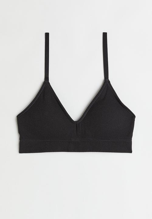 H&M - Seamless padded bra - black 
