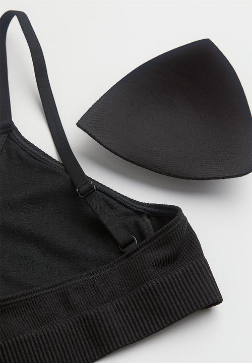 H&M - Seamless padded bra - black 