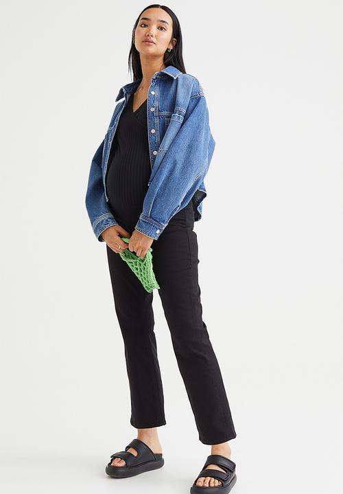H&M - Mama ribbed nursing top - black