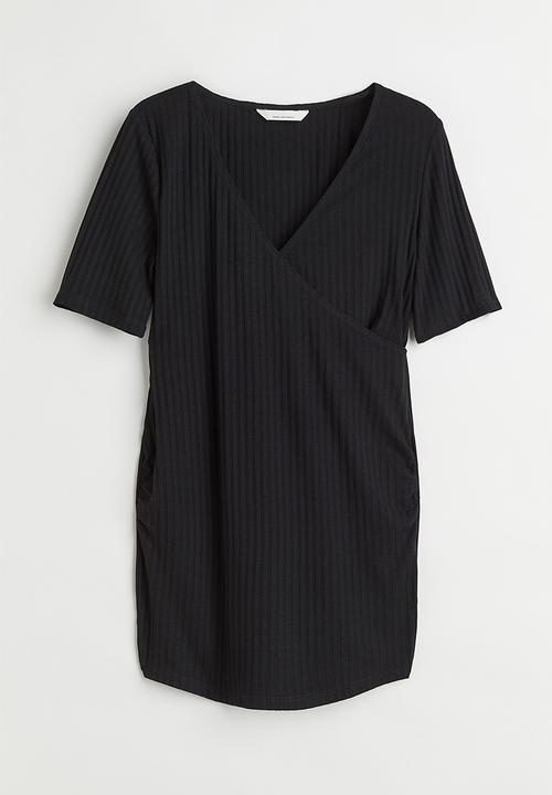 H&M - Mama ribbed nursing top - black