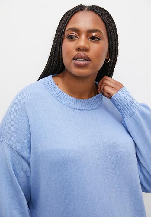 Superbalist - Ribbed organic knitwear dress - blue