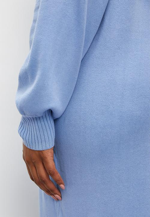 Superbalist - Ribbed organic knitwear dress - blue