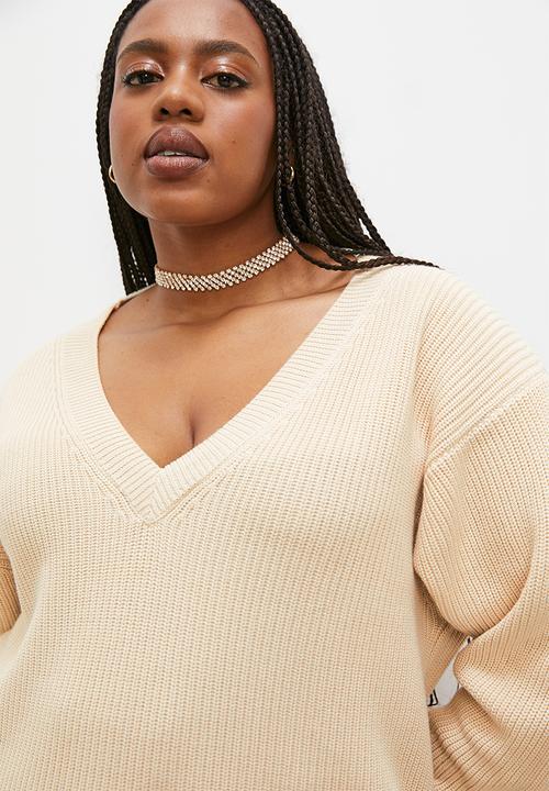 Superbalist - V-neck pullover - ecru