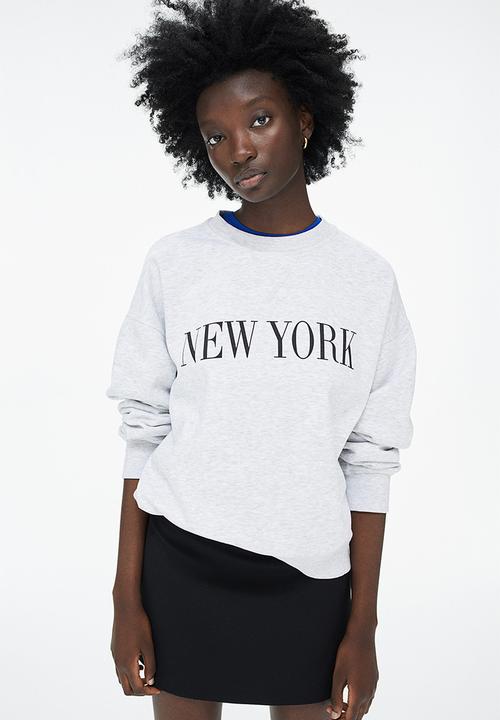 H&M - Sweatshirt - light grey marl/new york