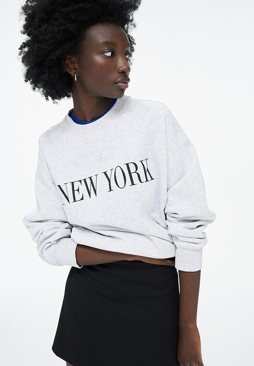 H&M - Sweatshirt - light grey marl/new york