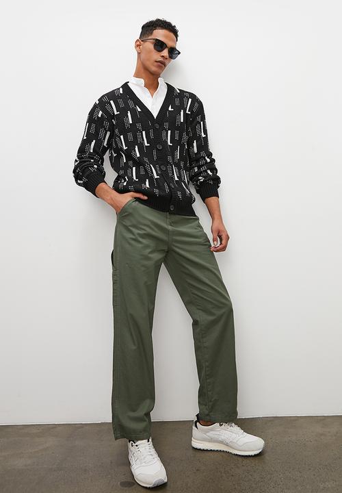 Superbalist - Slim fit pattern knit cardigan - black/cream