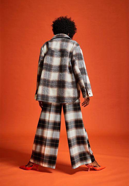 H&M - Shacket - brown & white checked