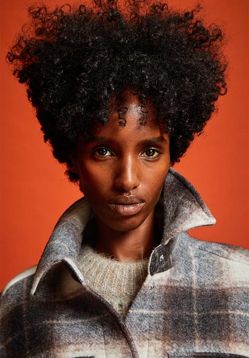 H&M - Shacket - brown & white checked