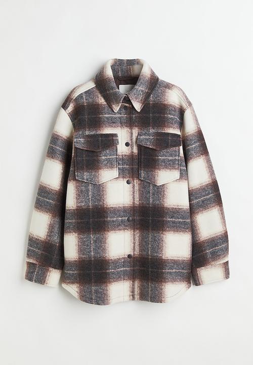 H&M - Shacket - brown & white checked