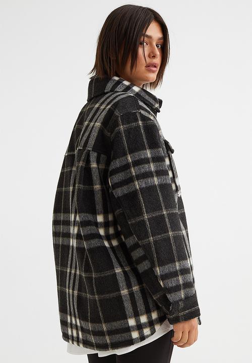 H&M - Shacket - black & white checked
