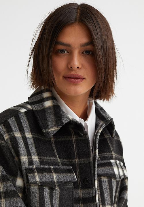 H&M - Shacket - black & white checked