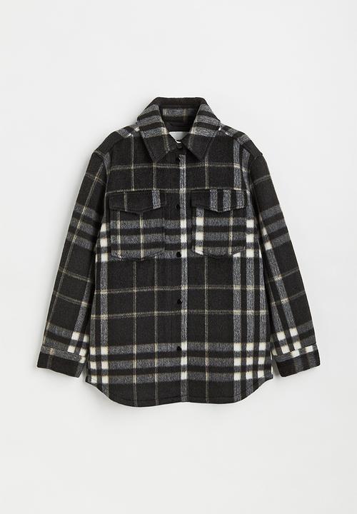 H&M - Shacket - black & white checked