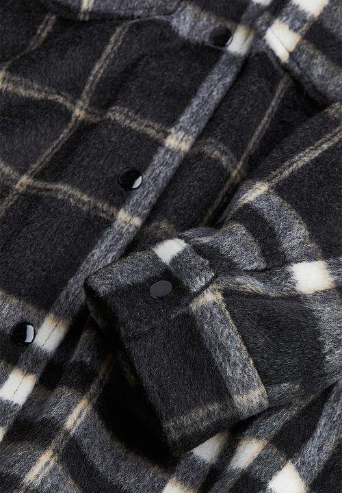 H&M - Shacket - black & white checked