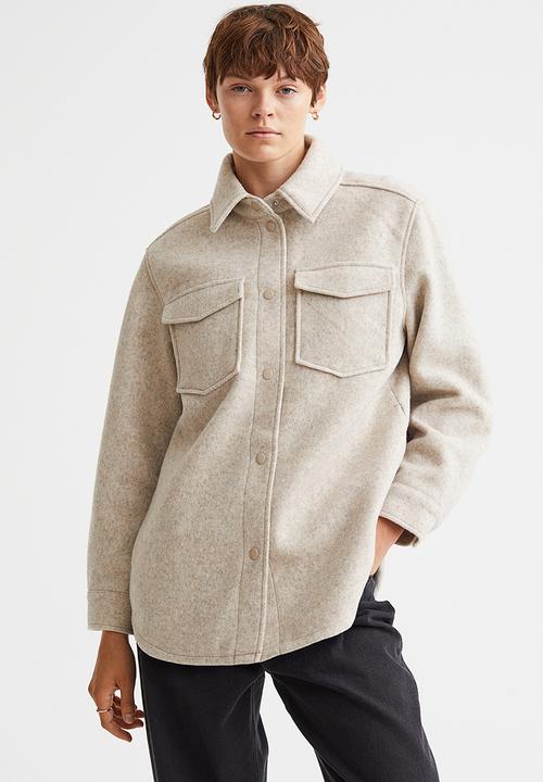 H&M - Shacket - light beige marl