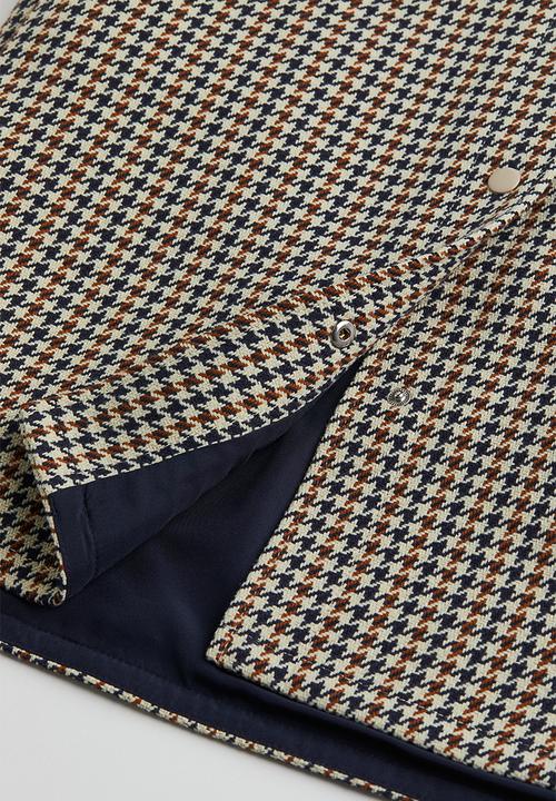 H&M - Shacket - light beige/dogtooth patterned