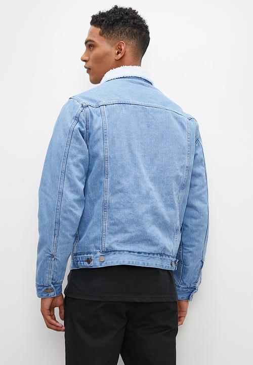 Superbalist - Tibet lined denim trucker - light blue