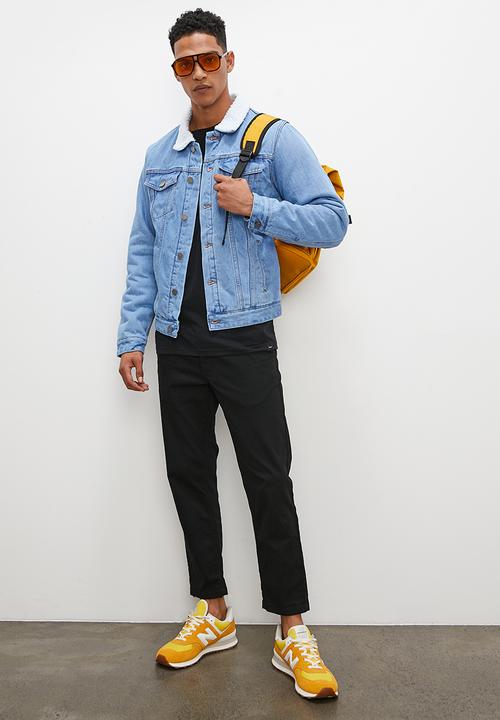 Superbalist - Tibet lined denim trucker - light blue