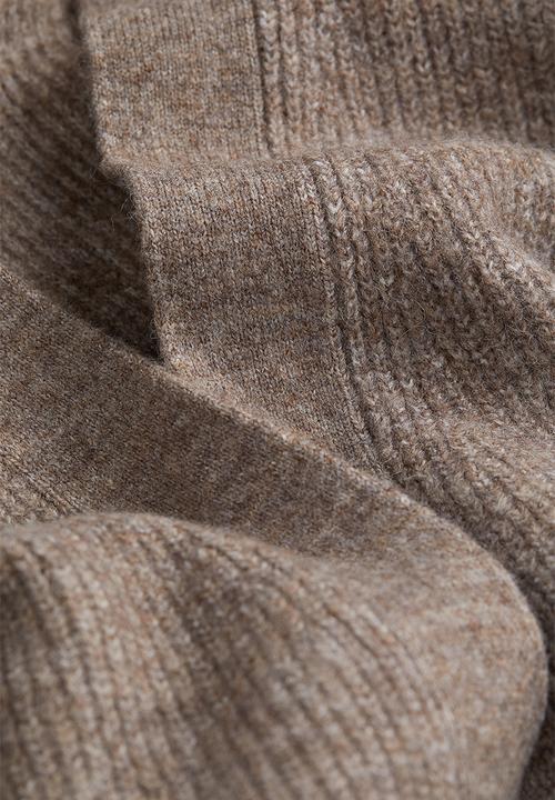 H&M - Tie-belt cardigan - dark mole