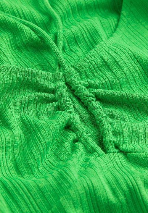 H&M - Ribbed jersey top - bright green