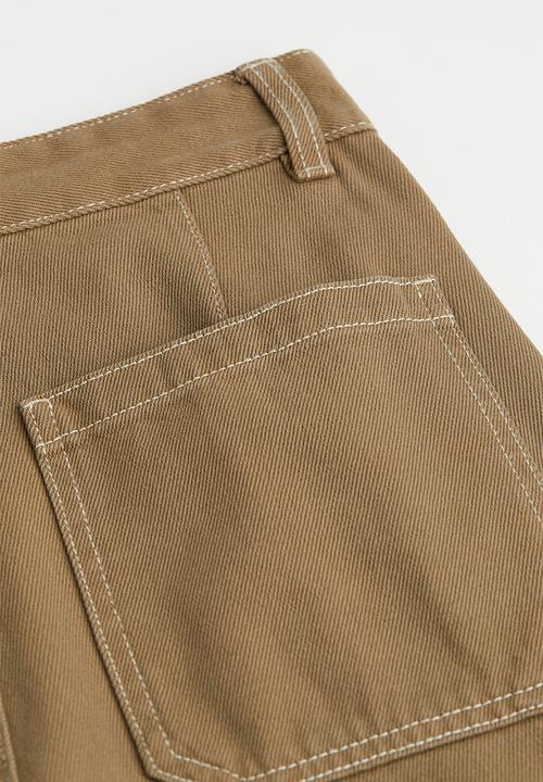 H&M - Wide cargo trousers - khaki green