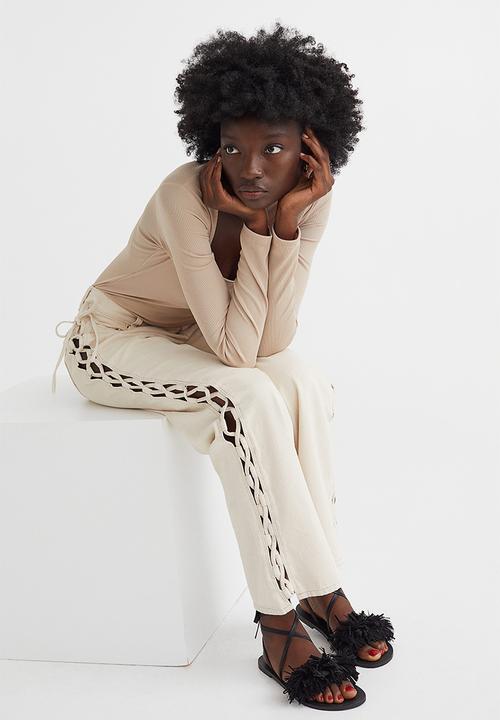 H&M - Long-sleeved jersey top - beige 