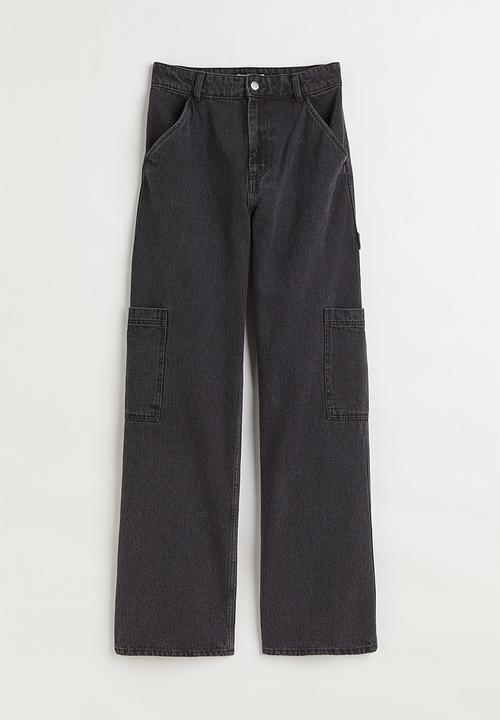 H&M - Wide cargo trousers - dark grey