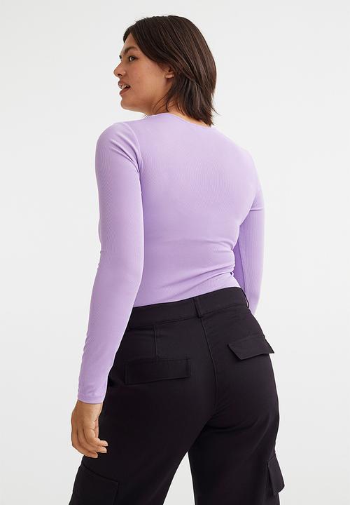 H&M - Long-sleeved jersey top - light purple